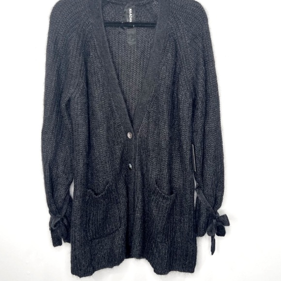 Naadam 2 button mohair cardigan with bow sleeve medium